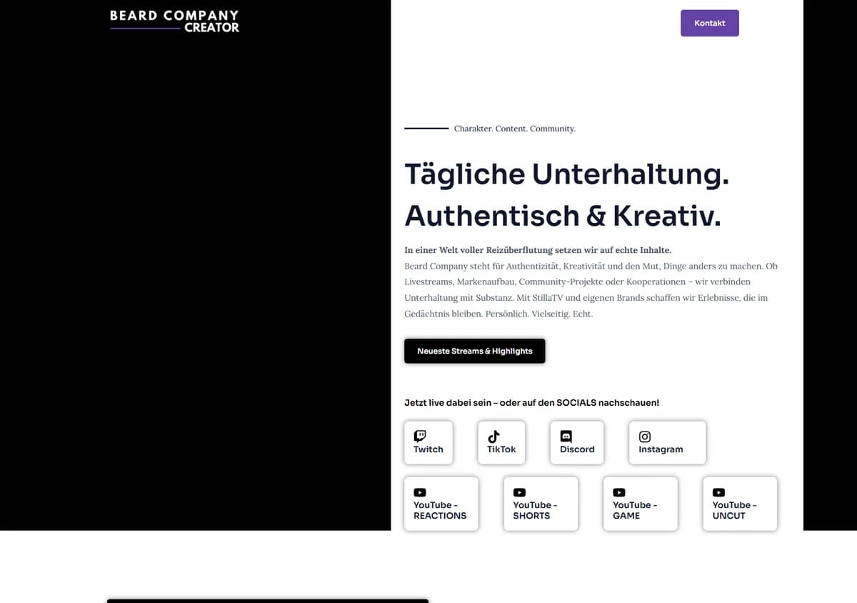Startseite von Beard Company