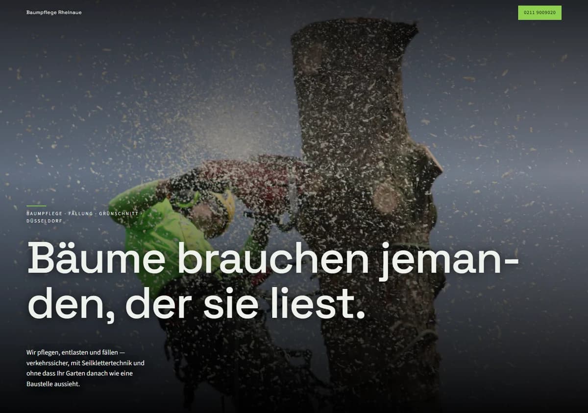 Musterseite Baum- und Gartenpflege